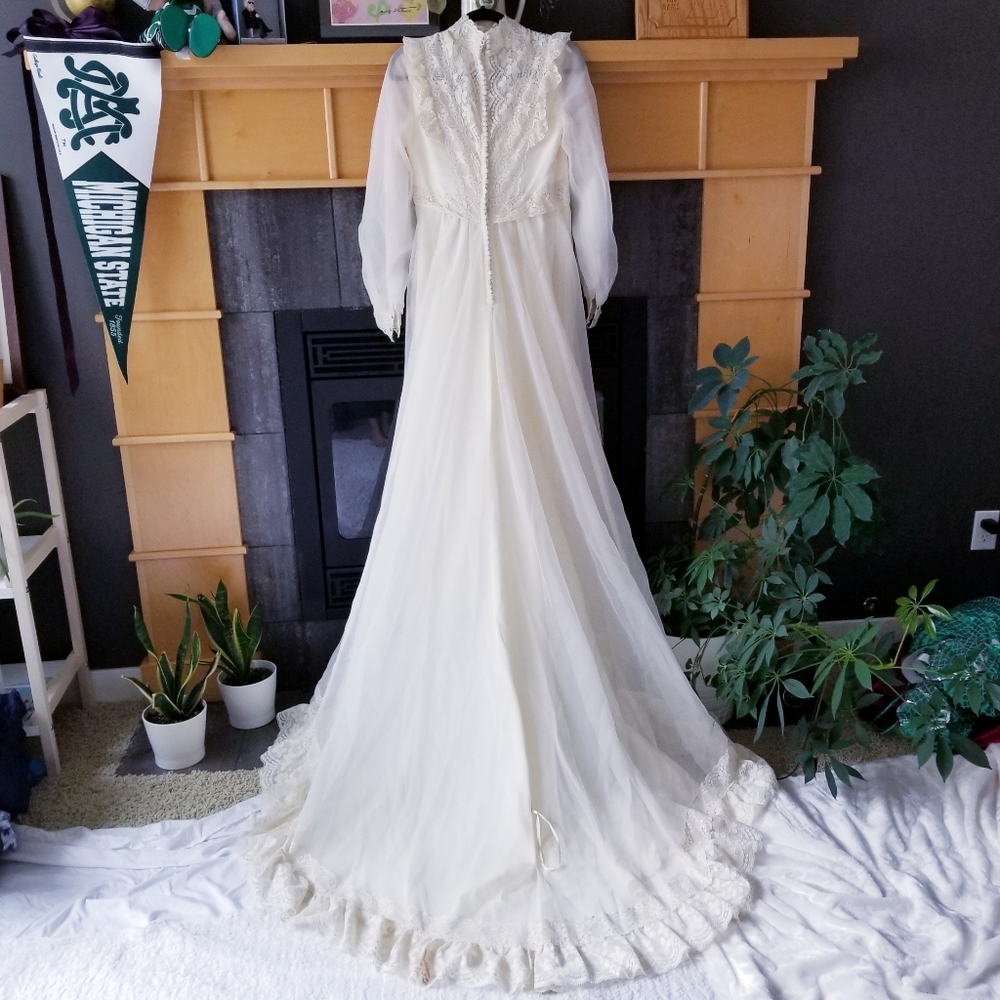 Vintage Bridal Originals Union Made Lace and Sheer Gown